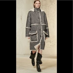 ZARA SURPLUS NWT RARE SHEARLING COAT ⚡️